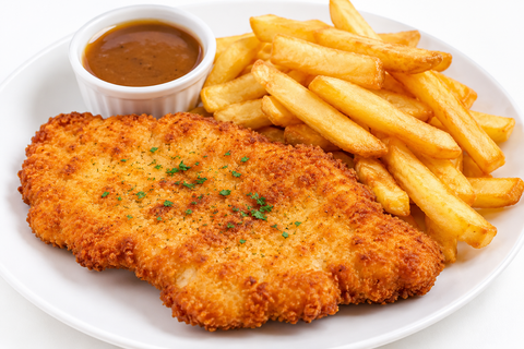 Chicken Schnitzel & Chips Combo